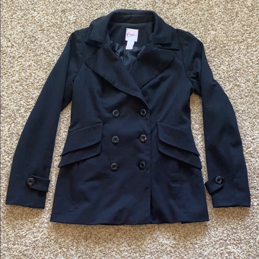 Candie’s Black Pea Coat - Size Large